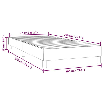 Boxspringbettgestell Taupe 100x200 cm Stoff