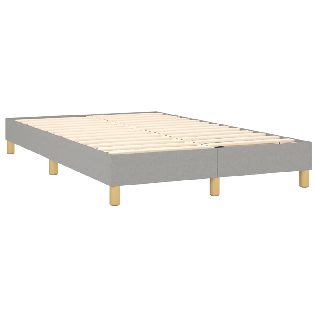 Boxspringbettgestell Hellgrau 120x200 cm Stoff