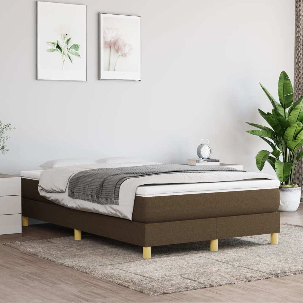 Boxspringbettgestell Dunkelbraun 120x200 cm Stoff