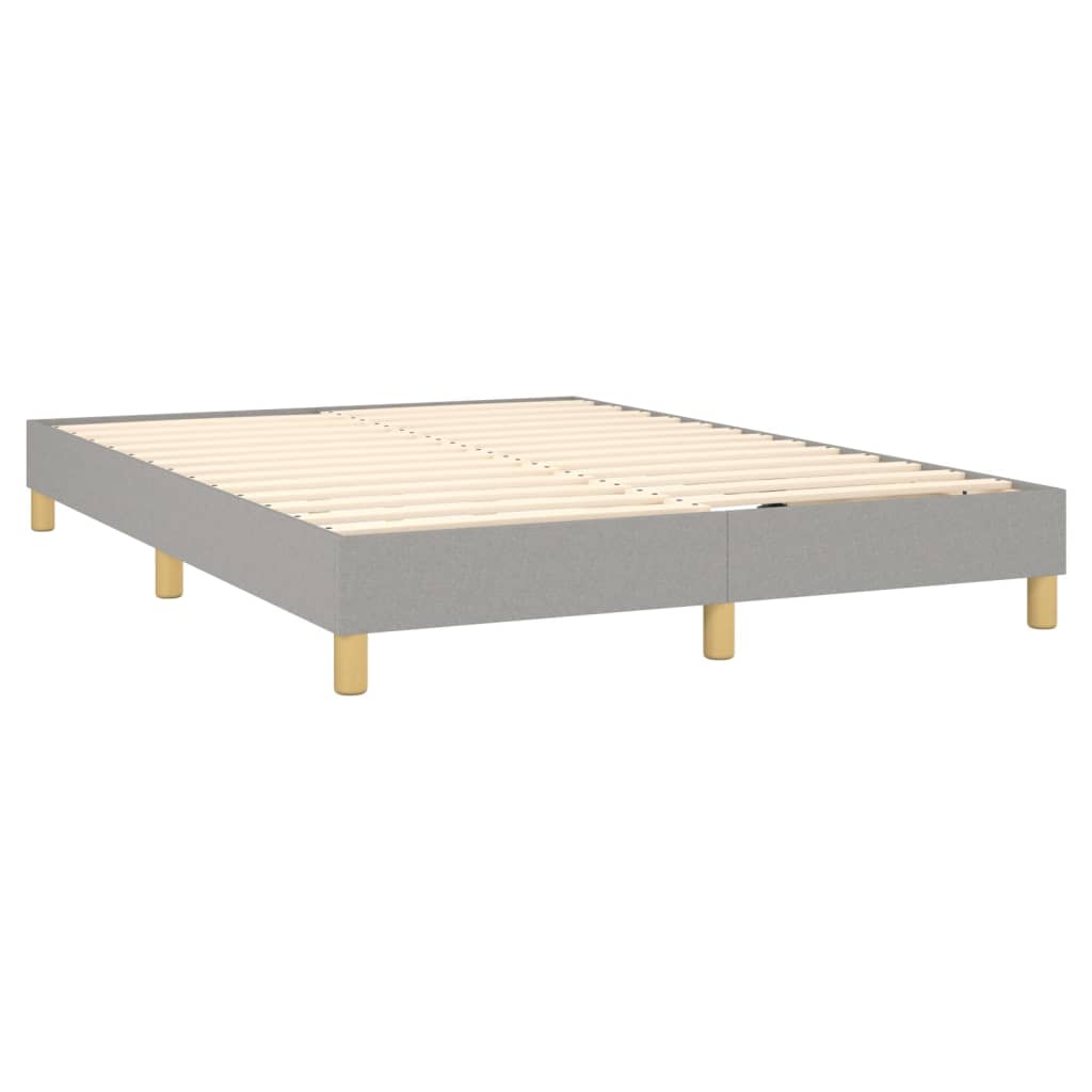 Boxspringbettgestell Hellgrau 140x190 cm Stoff