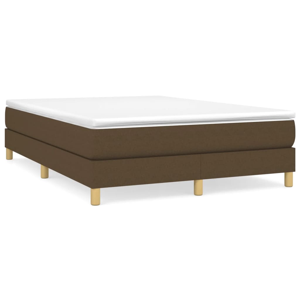 Boxspringbettgestell Dunkelbraun 140x190 cm Stoff