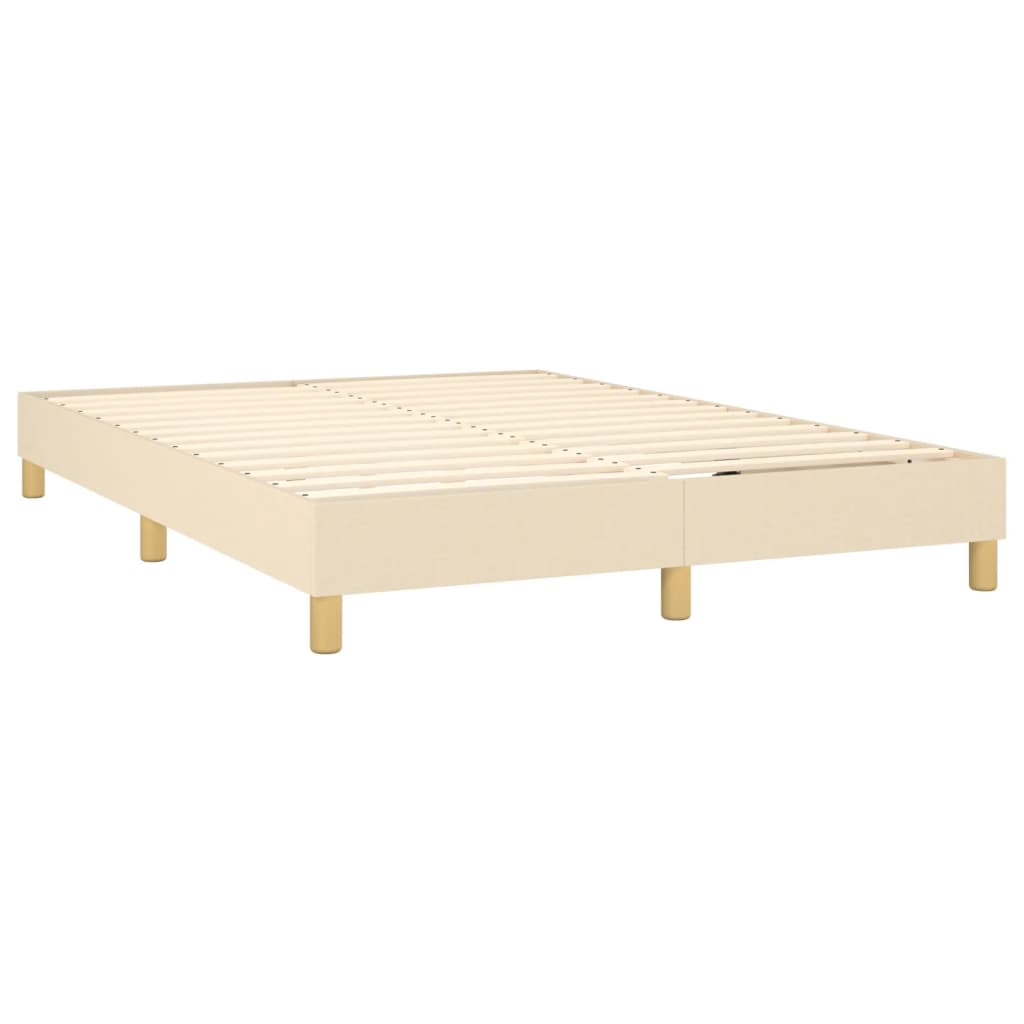 Boxspringbettgestell Creme 140x190 cm Stoff