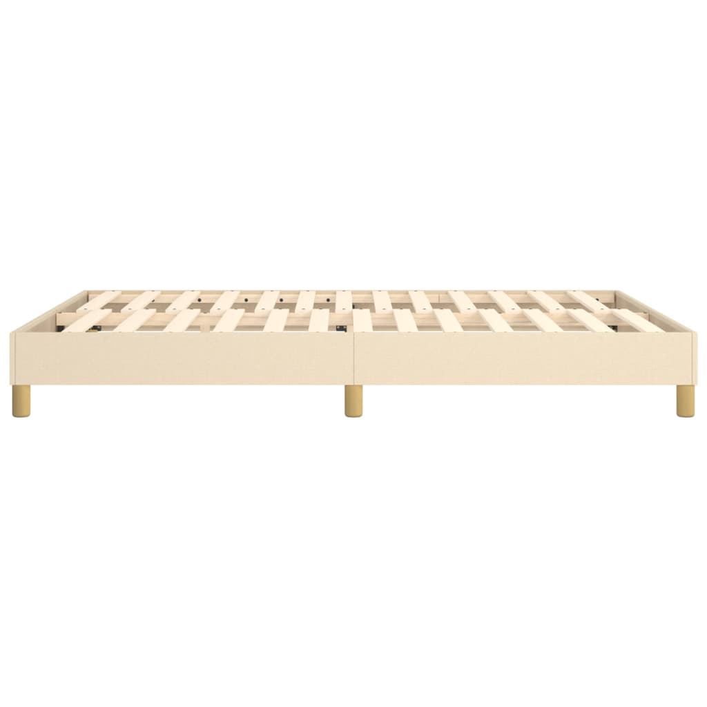 Boxspringbettgestell Creme 140x190 cm Stoff