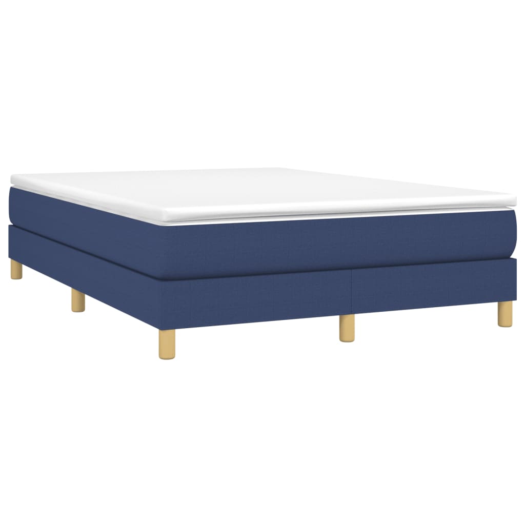Boxspringbettgestell Blau 140x190 cm Stoff