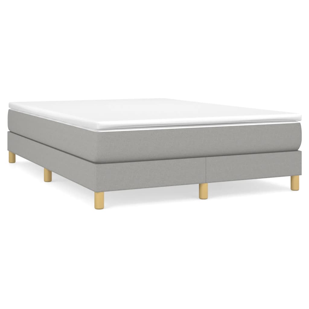 Boxspringbettgestell Hellgrau 140x200 cm Stoff