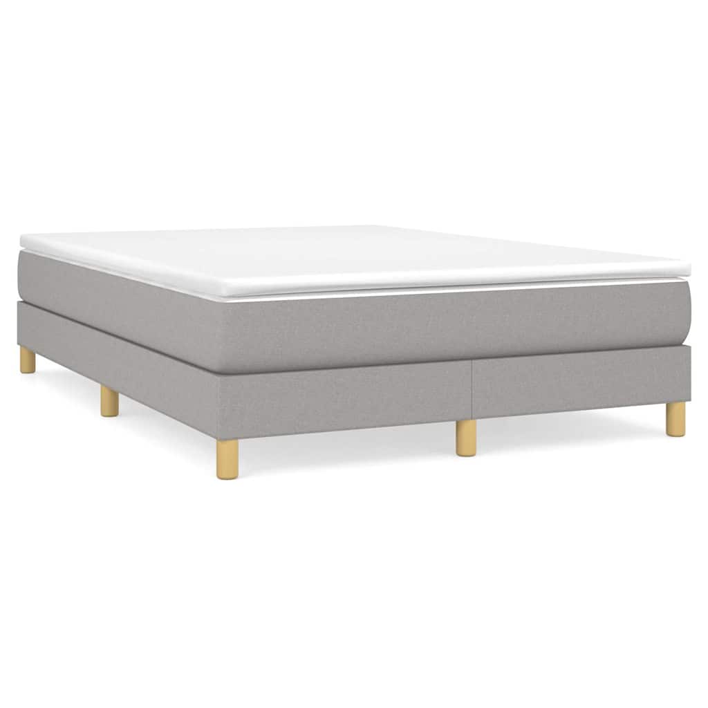 Boxspringbettgestell Hellgrau 140x200 cm Stoff