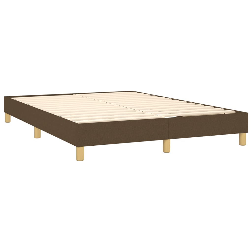 Boxspringbettgestell Dunkelbraun 140x200 cm Stoff