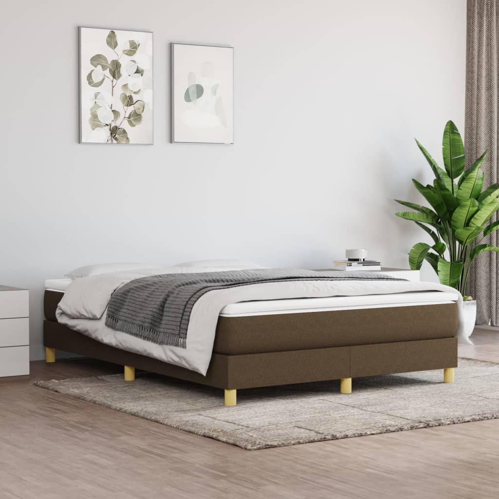 Boxspringbettgestell Dunkelbraun 140x200 cm Stoff