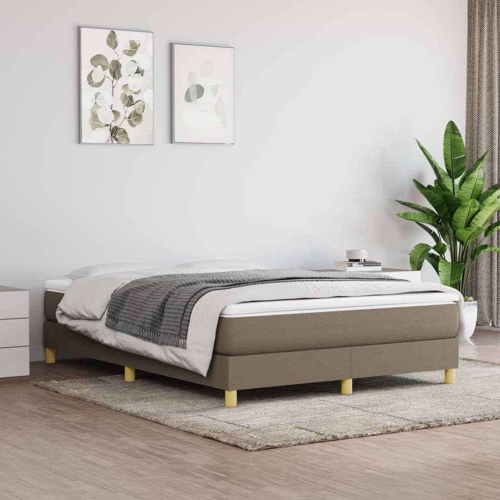 Boxspringbettgestell Taupe 140x200 cm Stoff