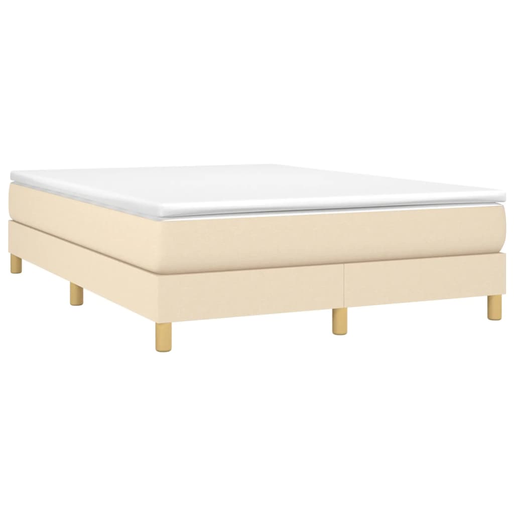 Boxspringbettgestell Creme 140x200 cm Stoff