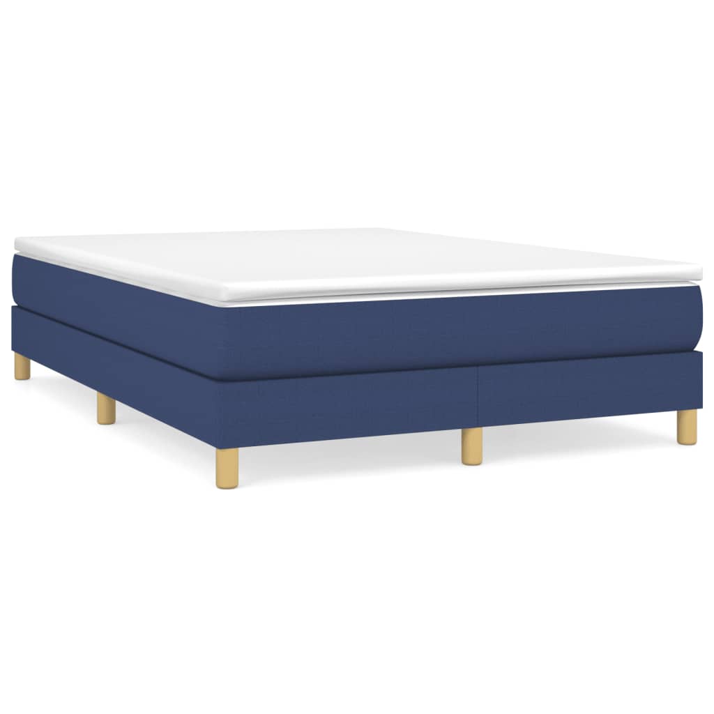 Boxspringbettgestell Blau 140x200 cm Stoff