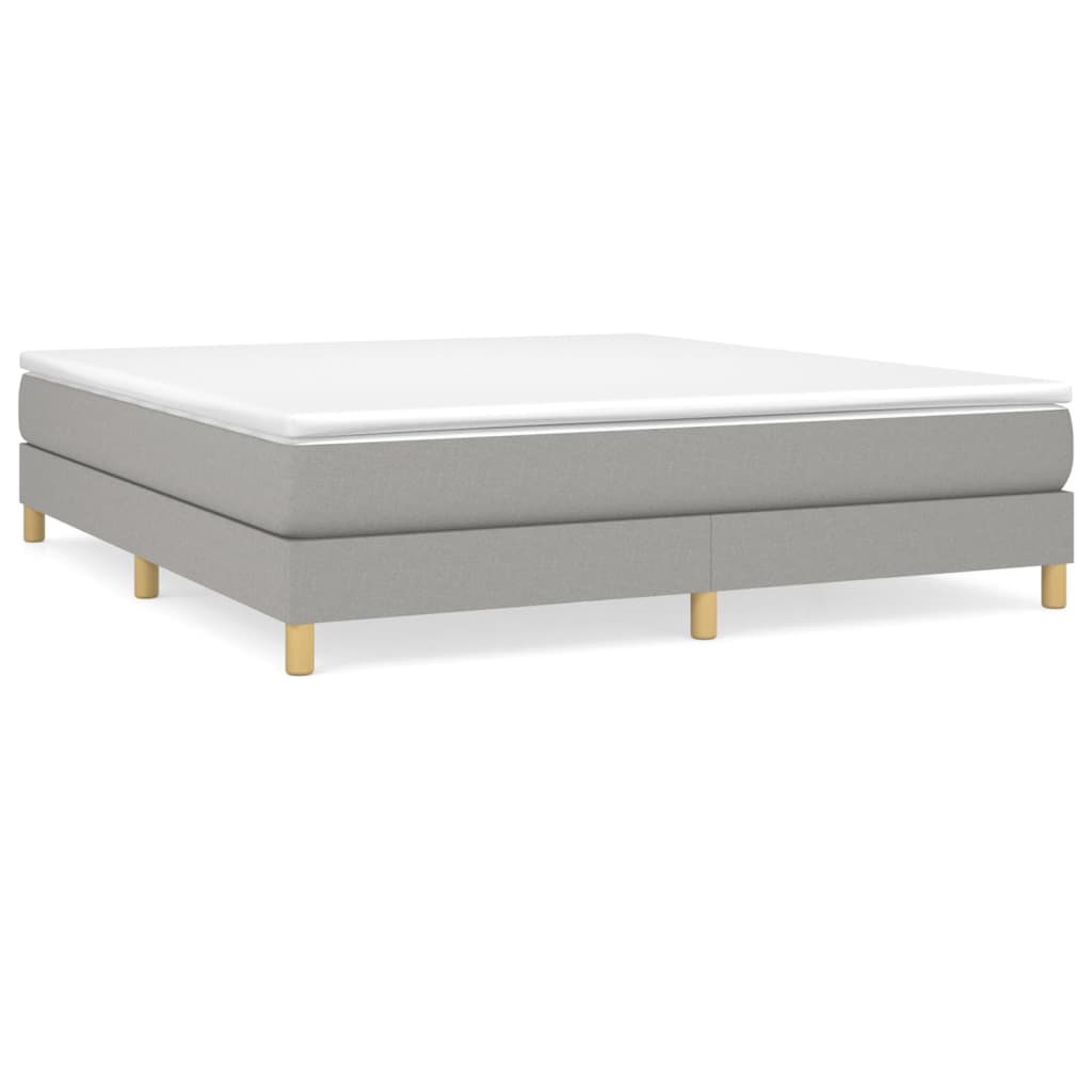 Boxspringbettgestell Hellgrau 160x200 cm Stoff