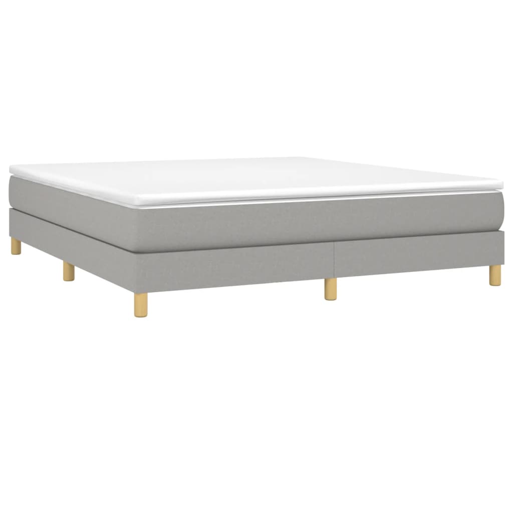 Boxspringbettgestell Hellgrau 160x200 cm Stoff