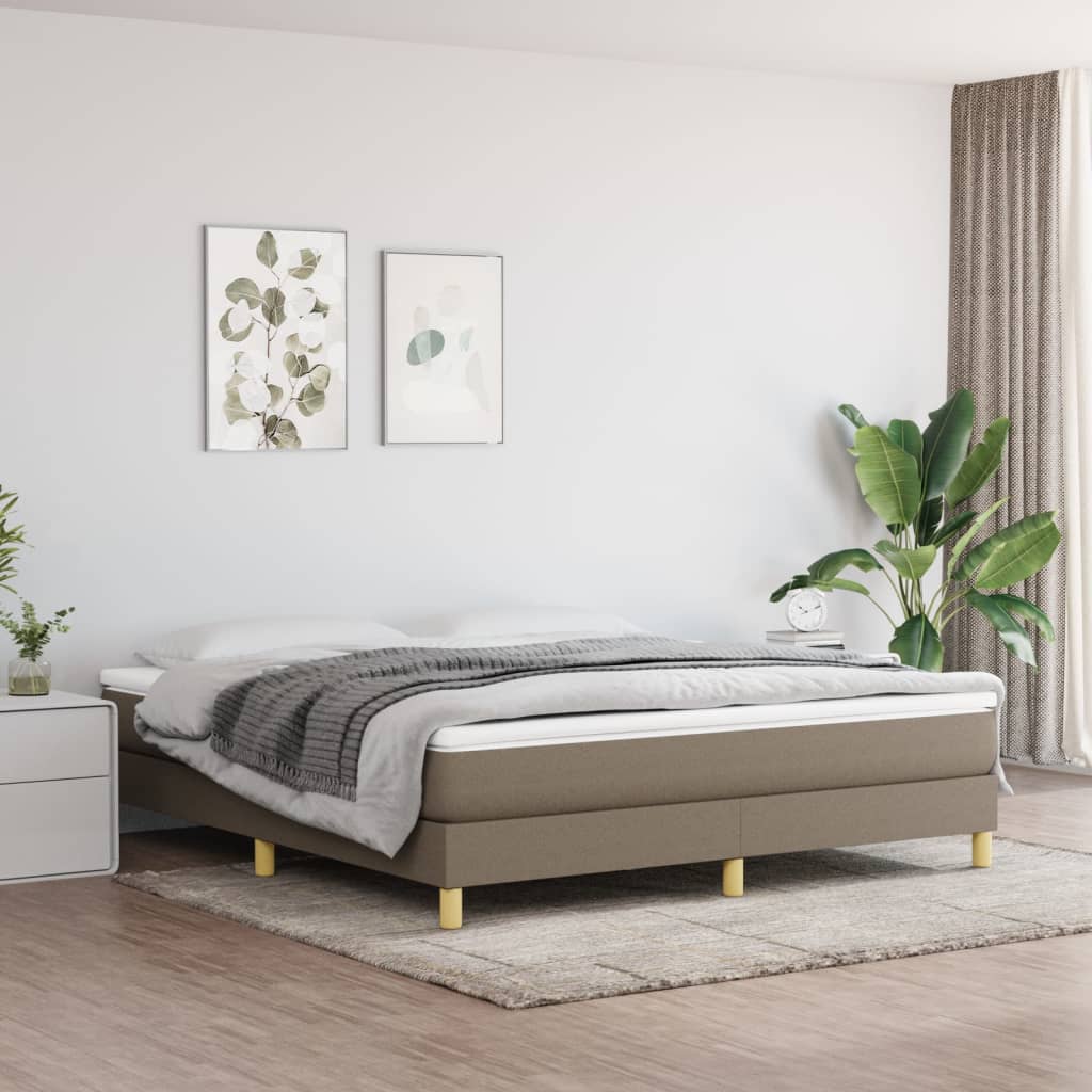 Boxspringbettgestell Taupe 160x200 cm Stoff