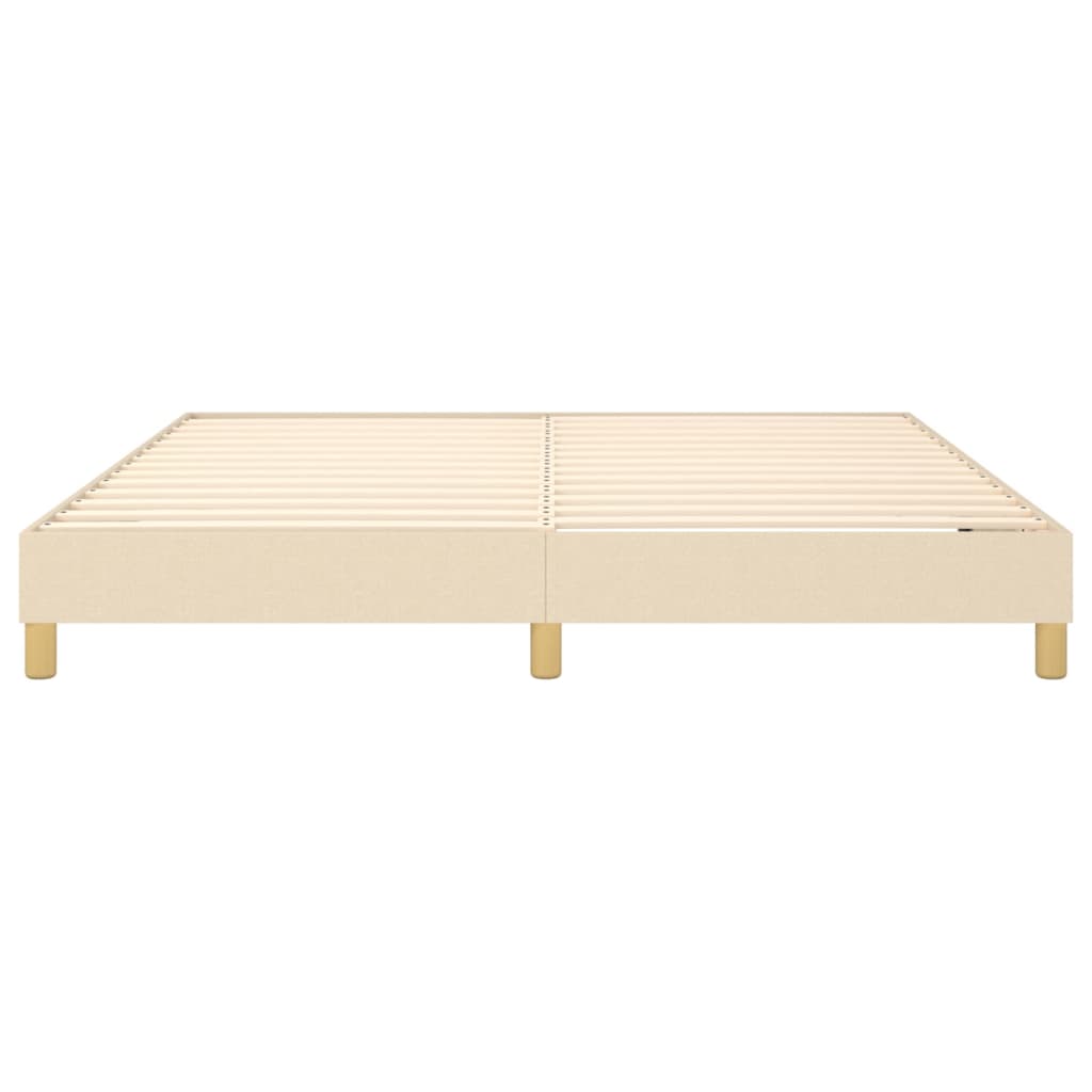 Boxspringbettgestell Creme 160x200 cm Stoff