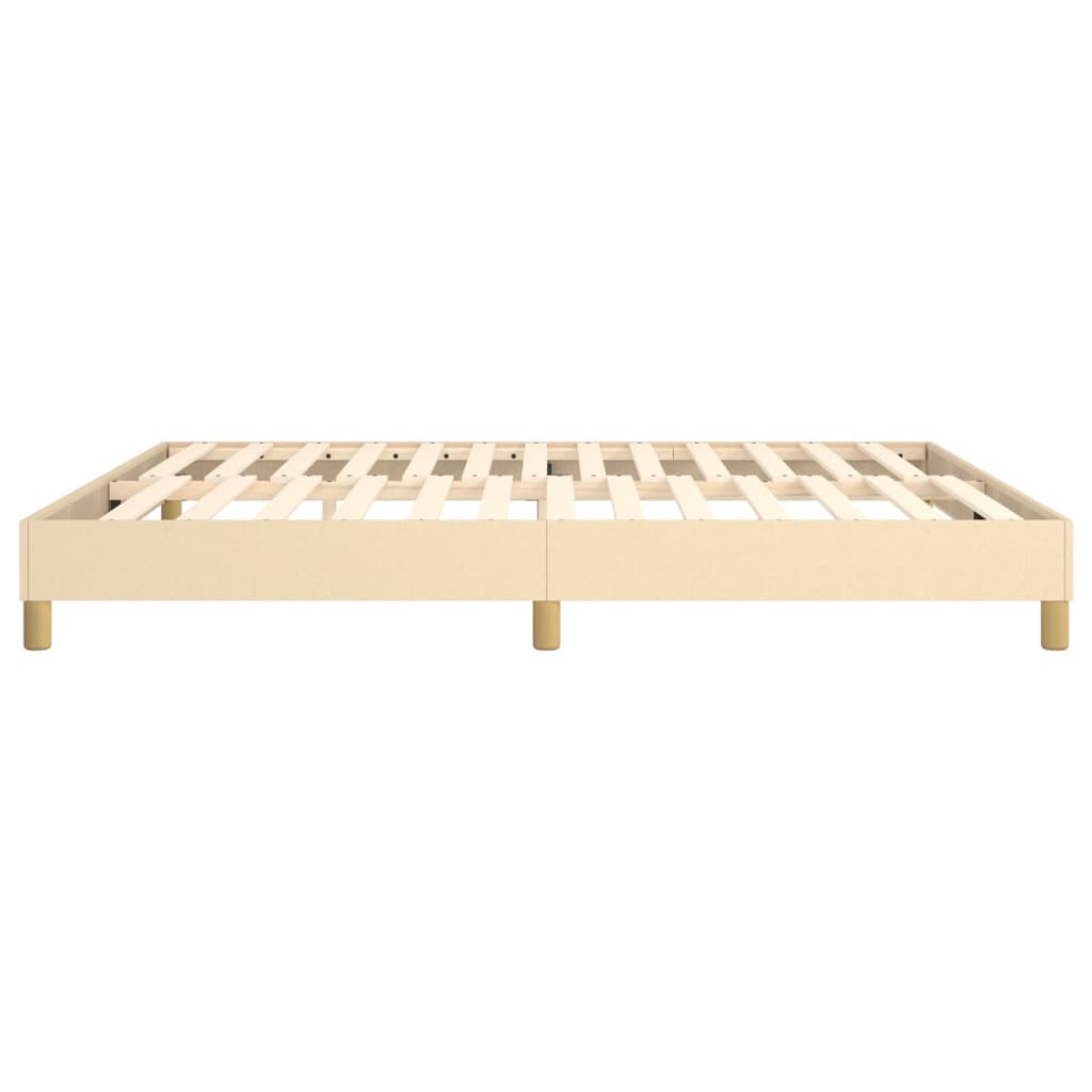 Boxspringbettgestell Creme 160x200 cm Stoff