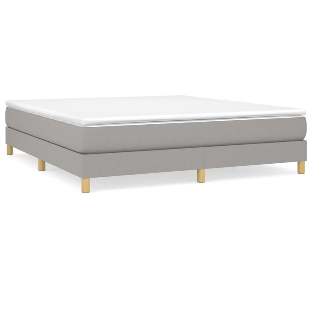 Boxspringbettgestell Hellgrau 180x200 cm Stoff