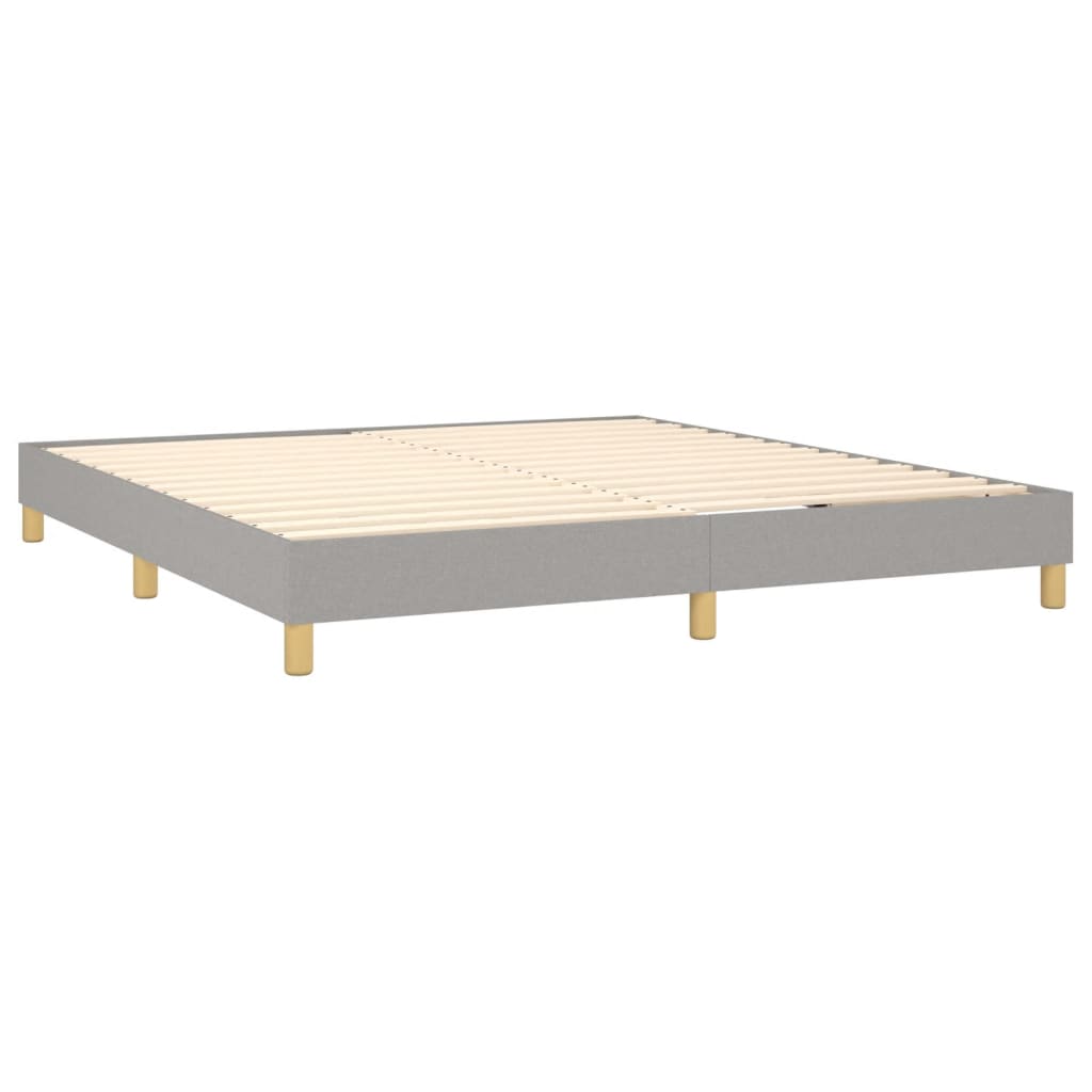 Boxspringbettgestell Hellgrau 180x200 cm Stoff