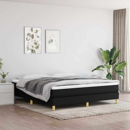 Boxspringbettgestell Schwarz 180x200 cm Stoff