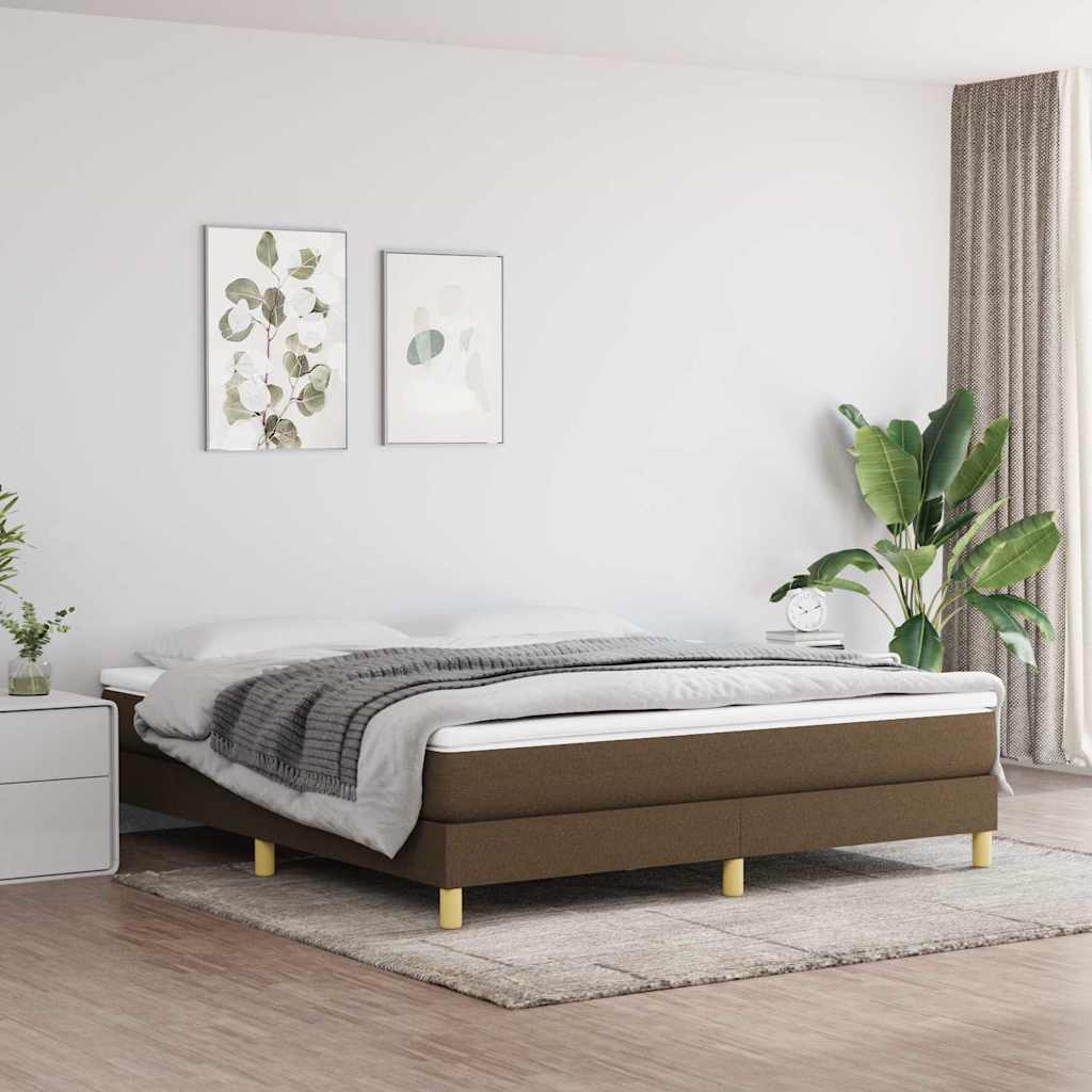 Boxspringbettgestell Dunkelbraun 180x200 cm Stoff