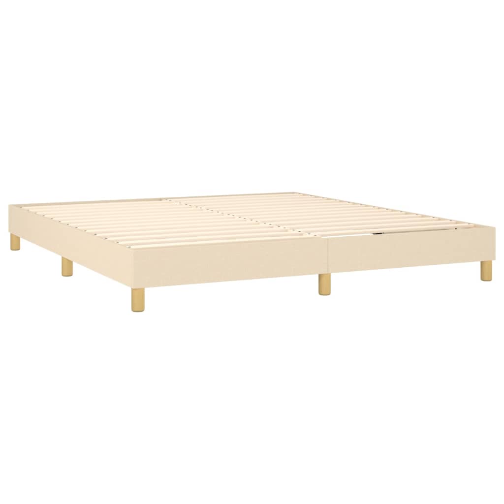 Boxspringbettgestell Creme 180x200 cm Stoff