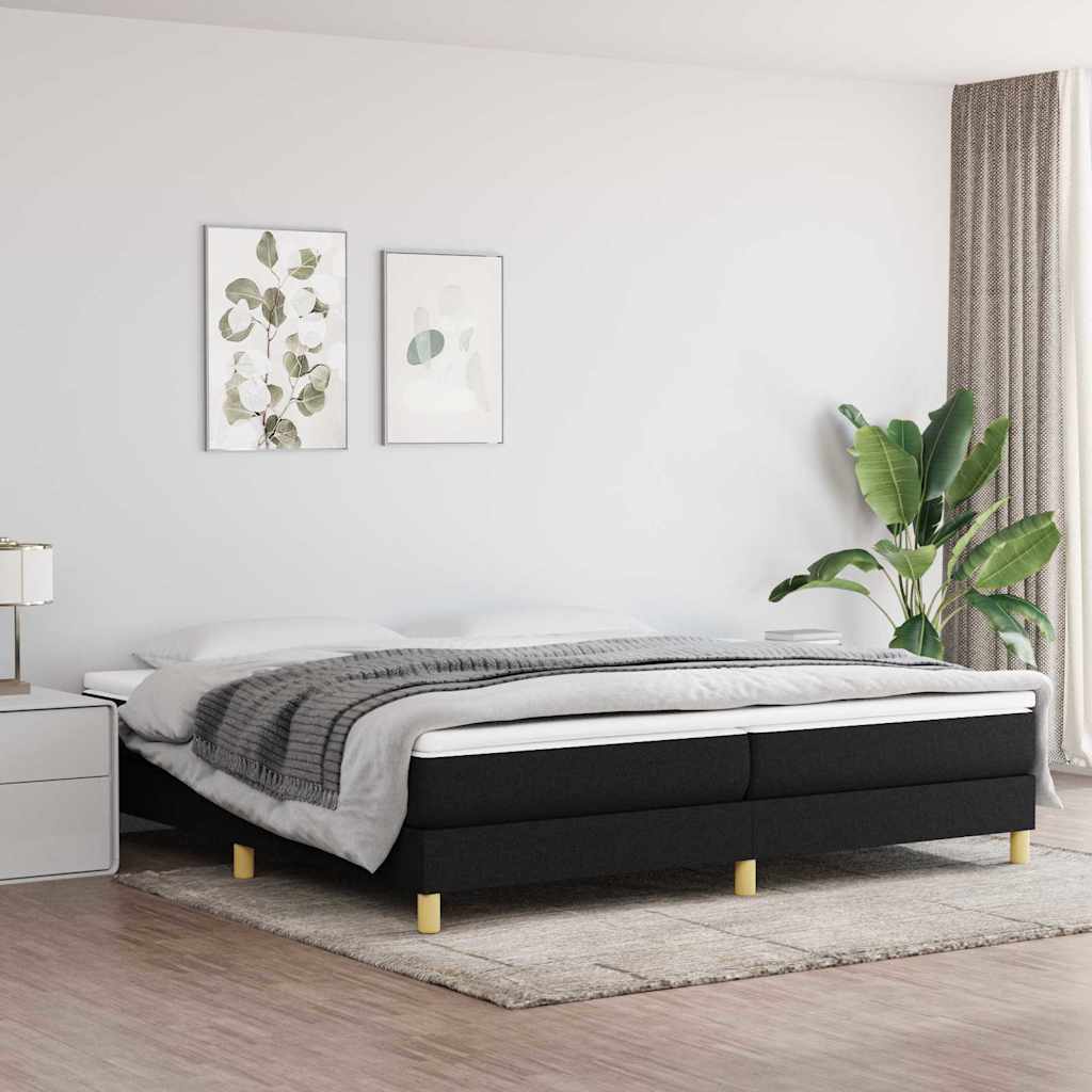 Boxspringbettgestell Schwarz 200x200 cm Stoff