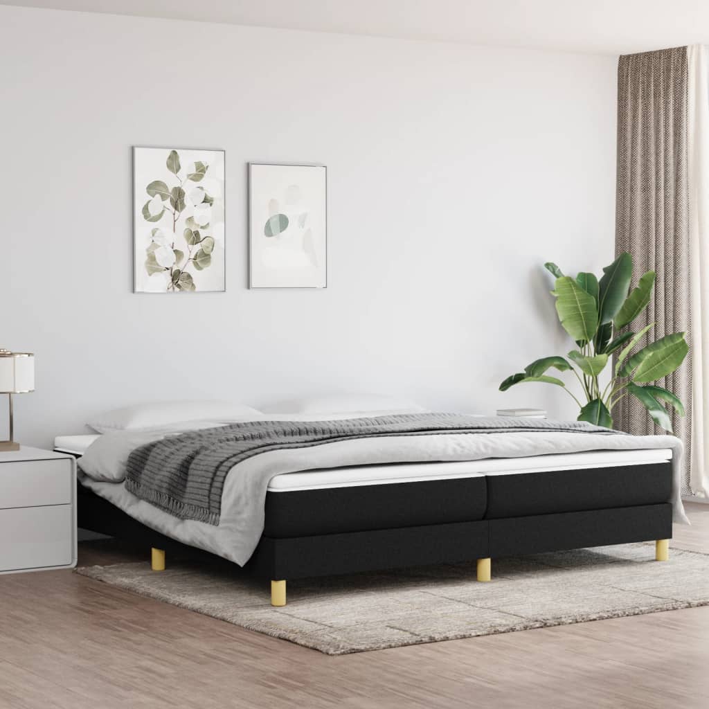 Boxspringbettgestell Schwarz 200x200 cm Stoff