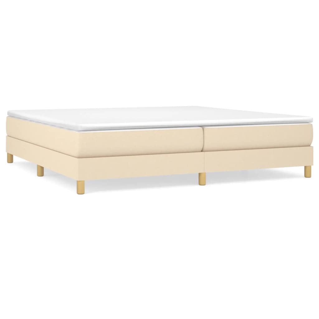 Boxspringbettgestell Creme 200x200 cm Stoff
