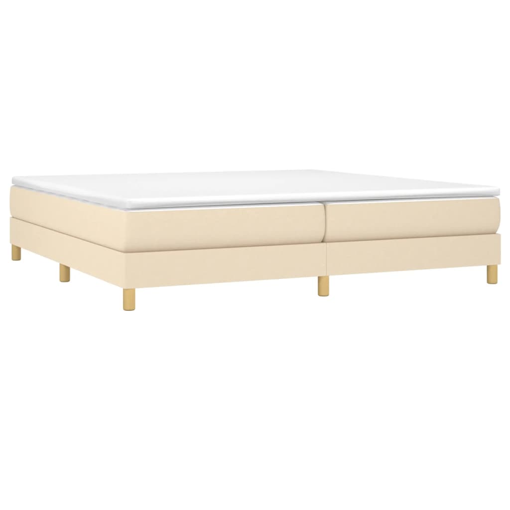 Boxspringbettgestell Creme 200x200 cm Stoff