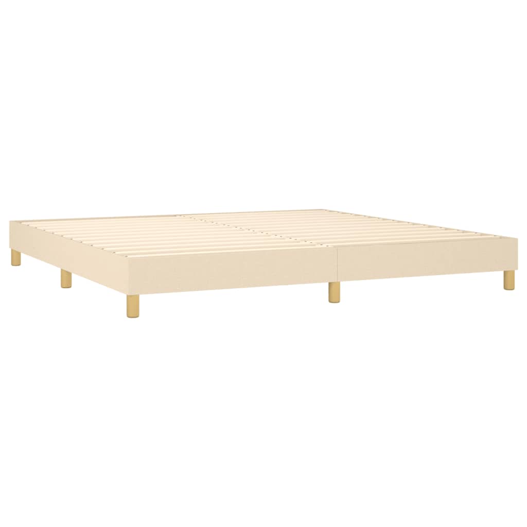 Boxspringbettgestell Creme 200x200 cm Stoff