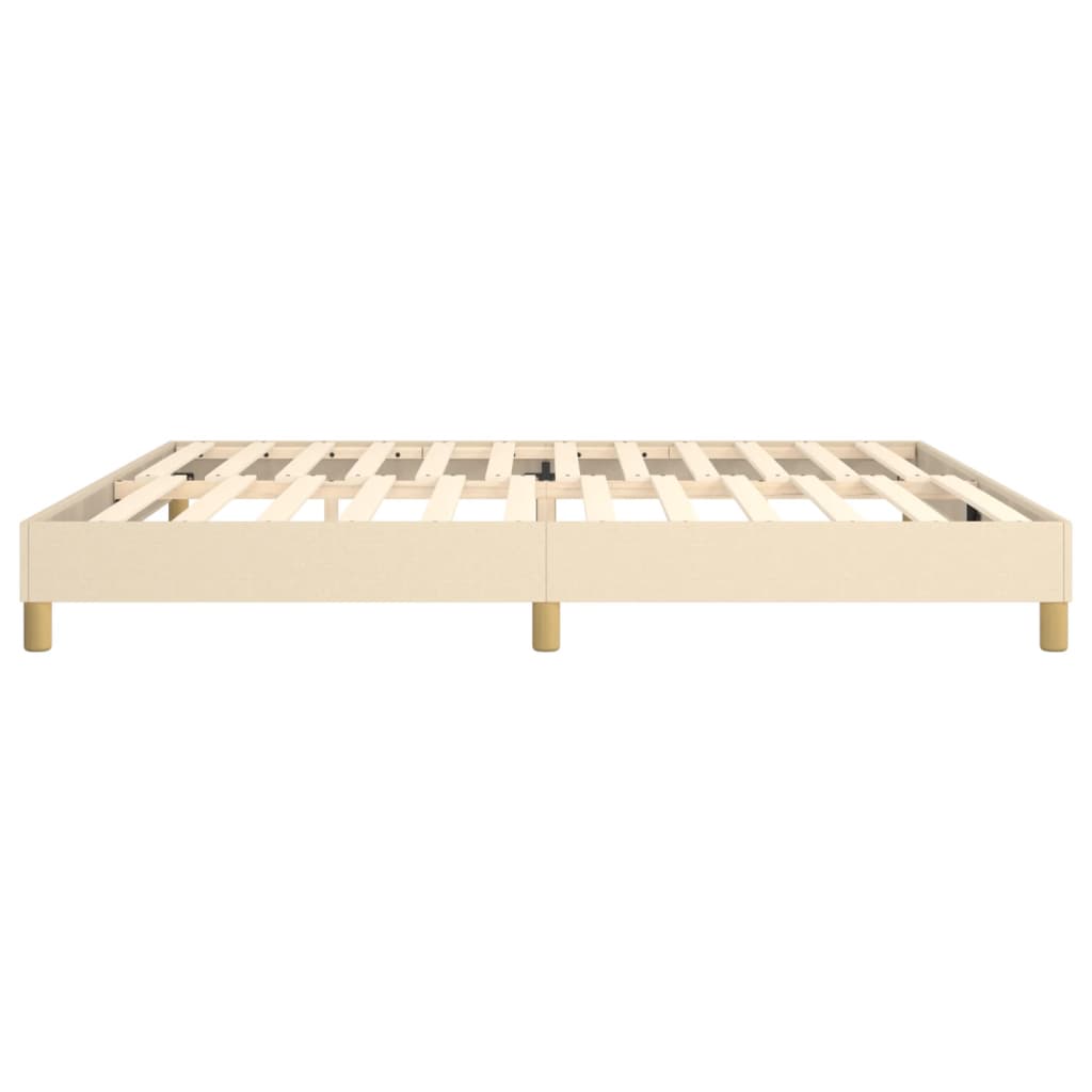 Boxspringbettgestell Creme 200x200 cm Stoff