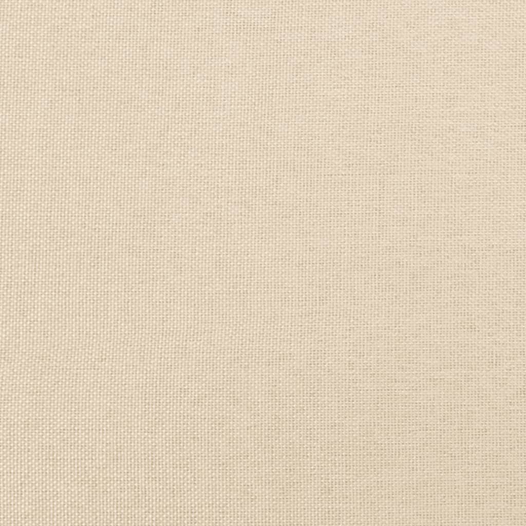 Boxspringbettgestell Creme 200x200 cm Stoff