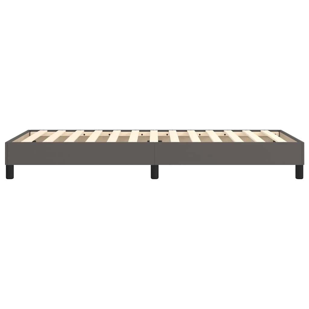 Boxspringbettgestell Grau 80x200 cm Kunstleder