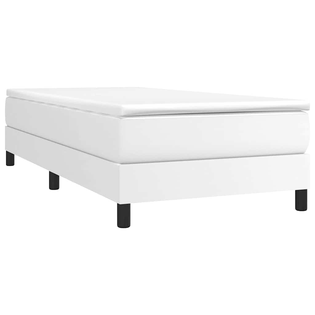Boxspringbettgestell Weiß 90x190 cm Kunstleder