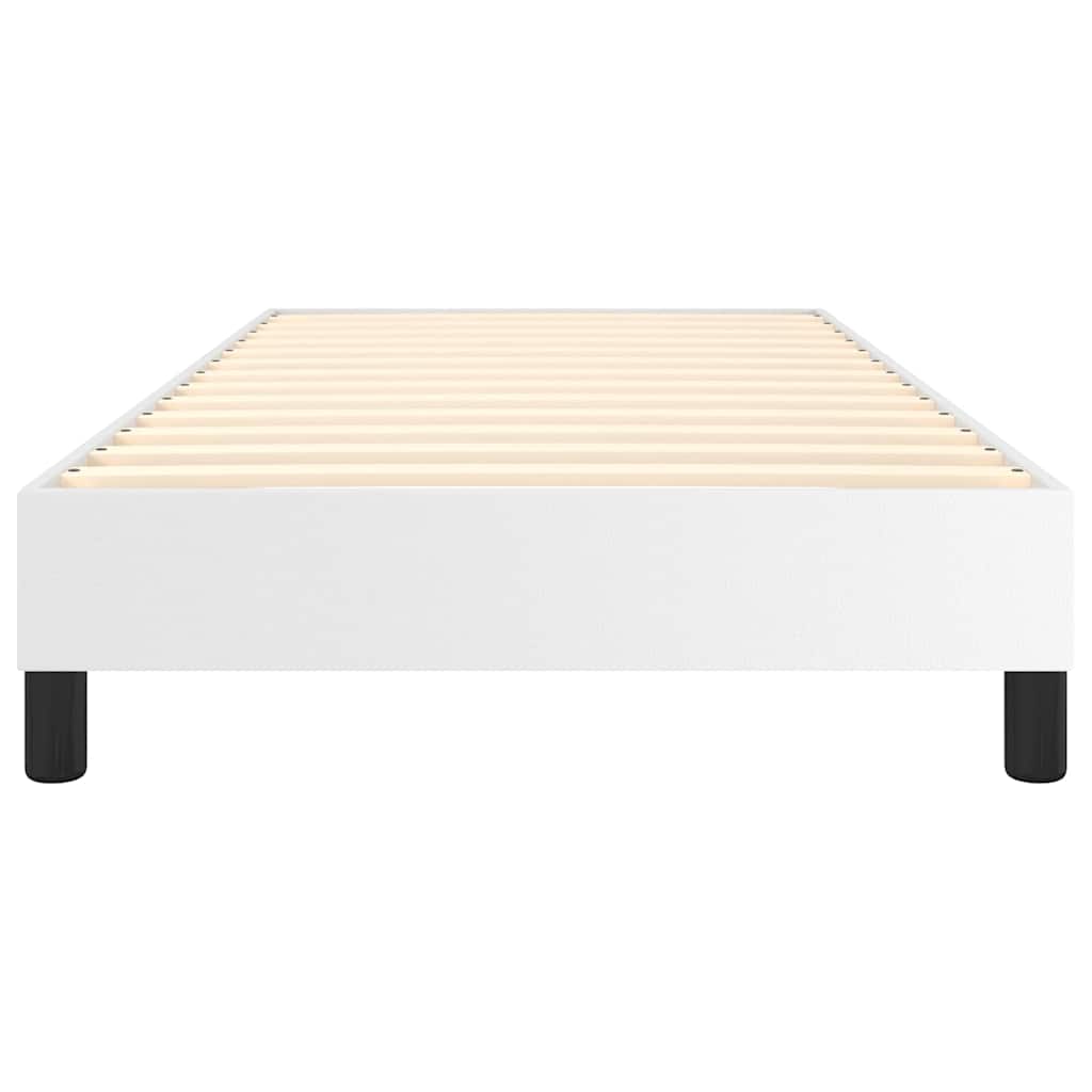 Boxspringbettgestell Weiß 90x190 cm Kunstleder