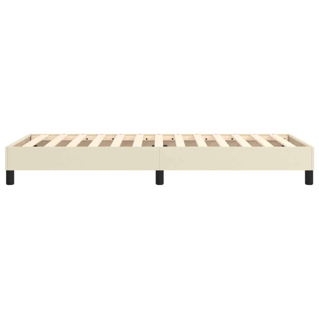 Boxspringbettgestell Creme 90x190 cm Kunstleder