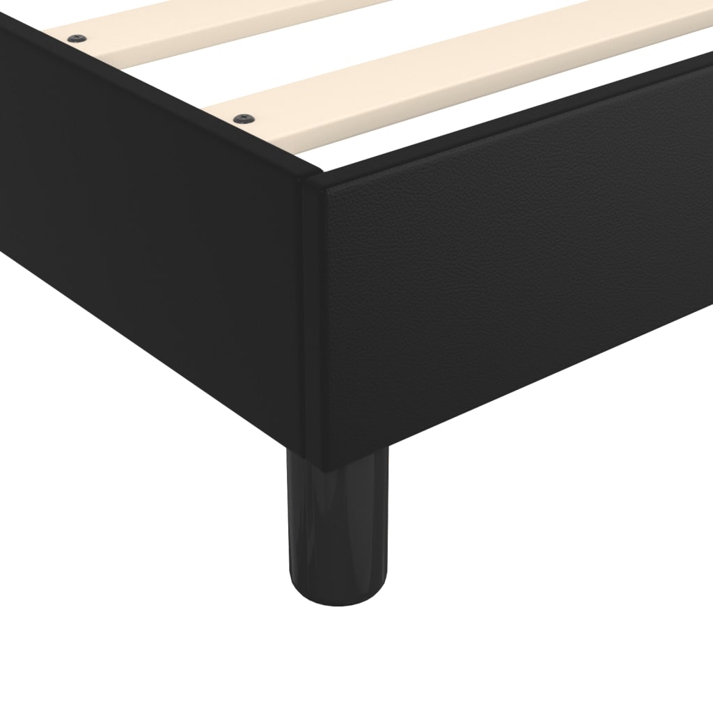 Boxspringbettgestell Schwarz 90x200 cm Kunstleder