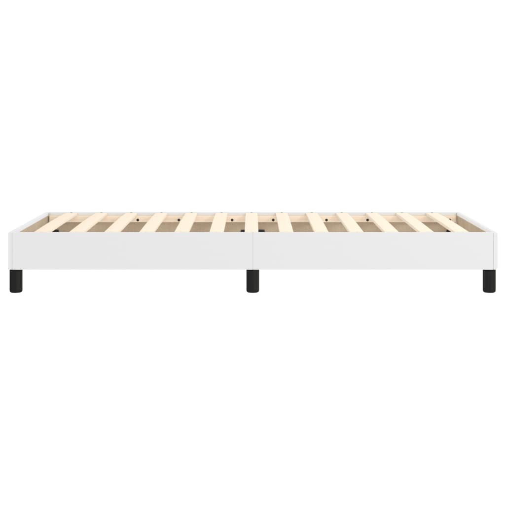 Boxspringbettgestell Weiß 90x200 cm Kunstleder