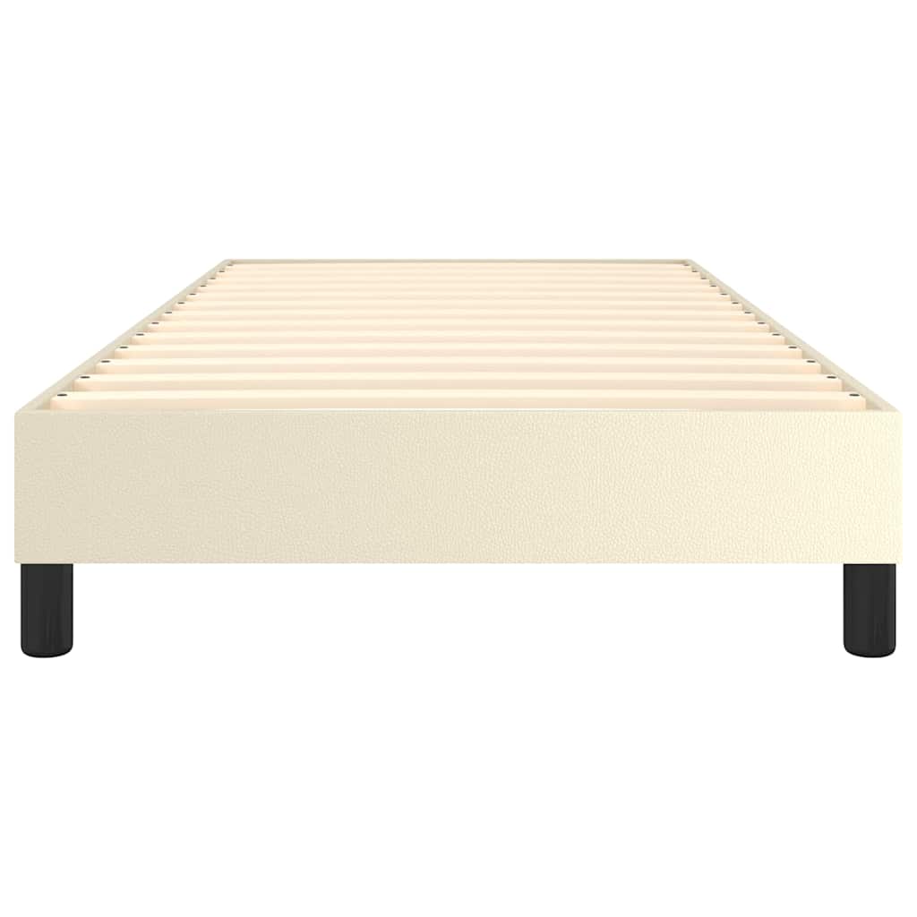 Boxspringbettgestell Creme 90x200 cm Kunstleder