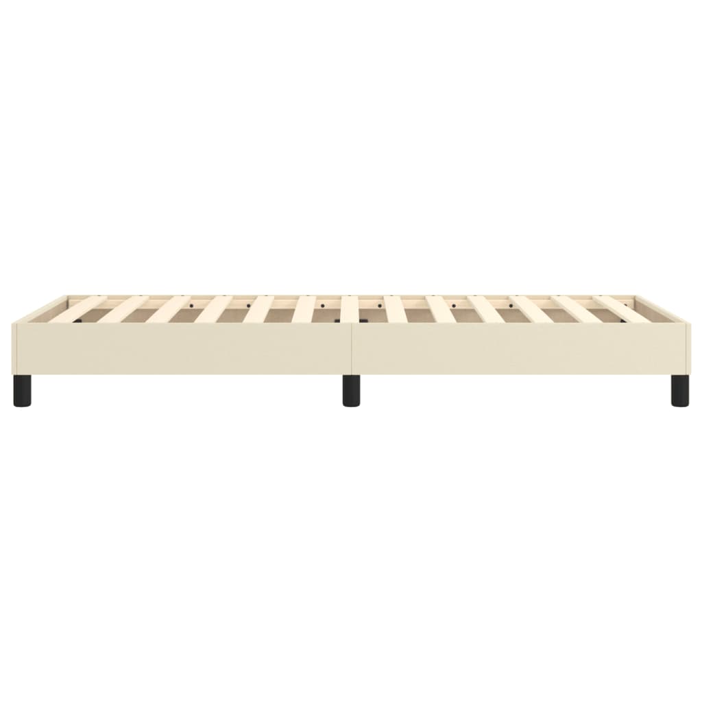 Boxspringbettgestell Creme 90x200 cm Kunstleder