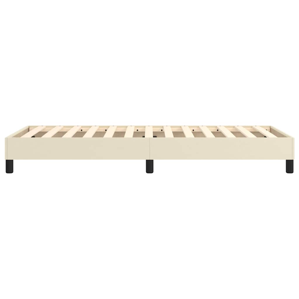 Boxspringbettgestell Creme 90x200 cm Kunstleder