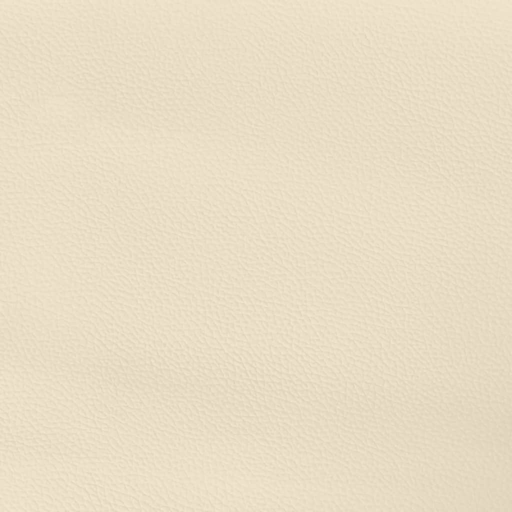 Boxspringbettgestell Creme 90x200 cm Kunstleder