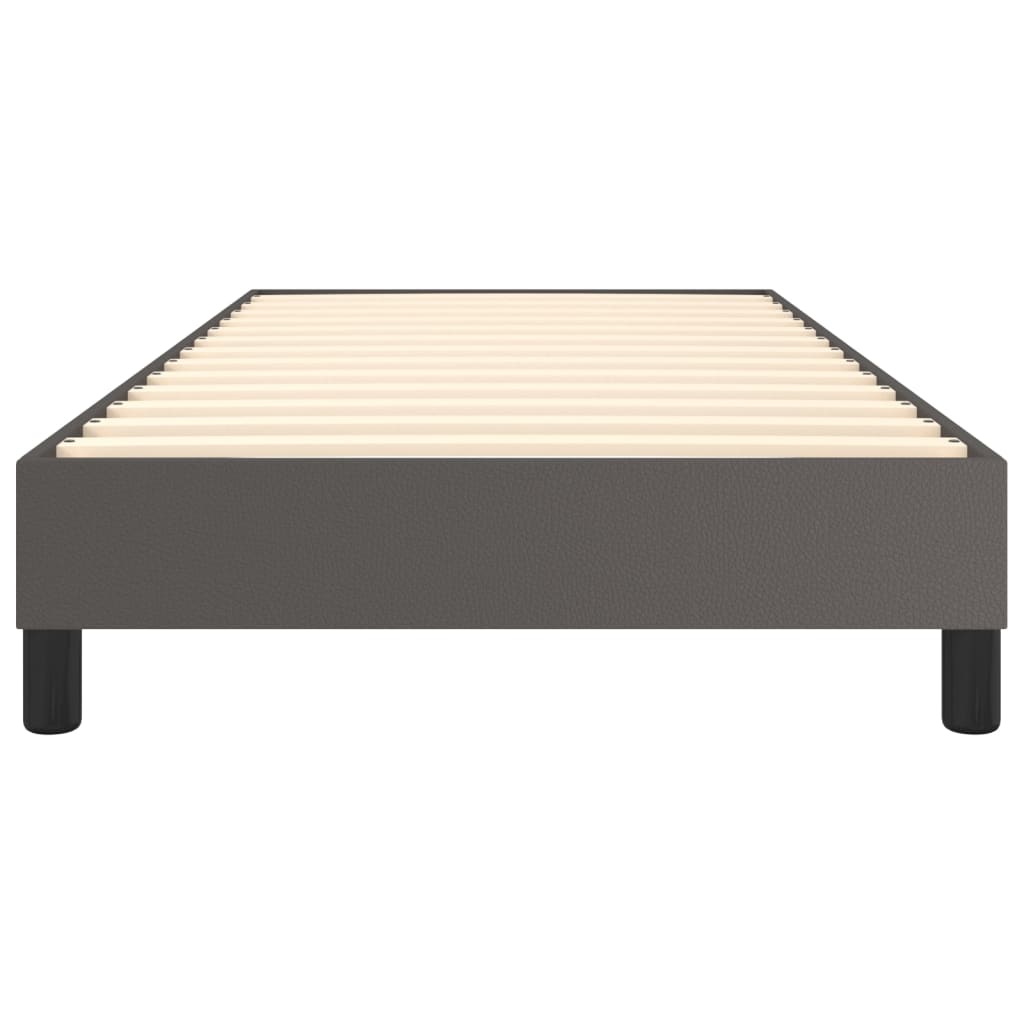 Boxspringbettgestell Grau 90x200 cm Kunstleder