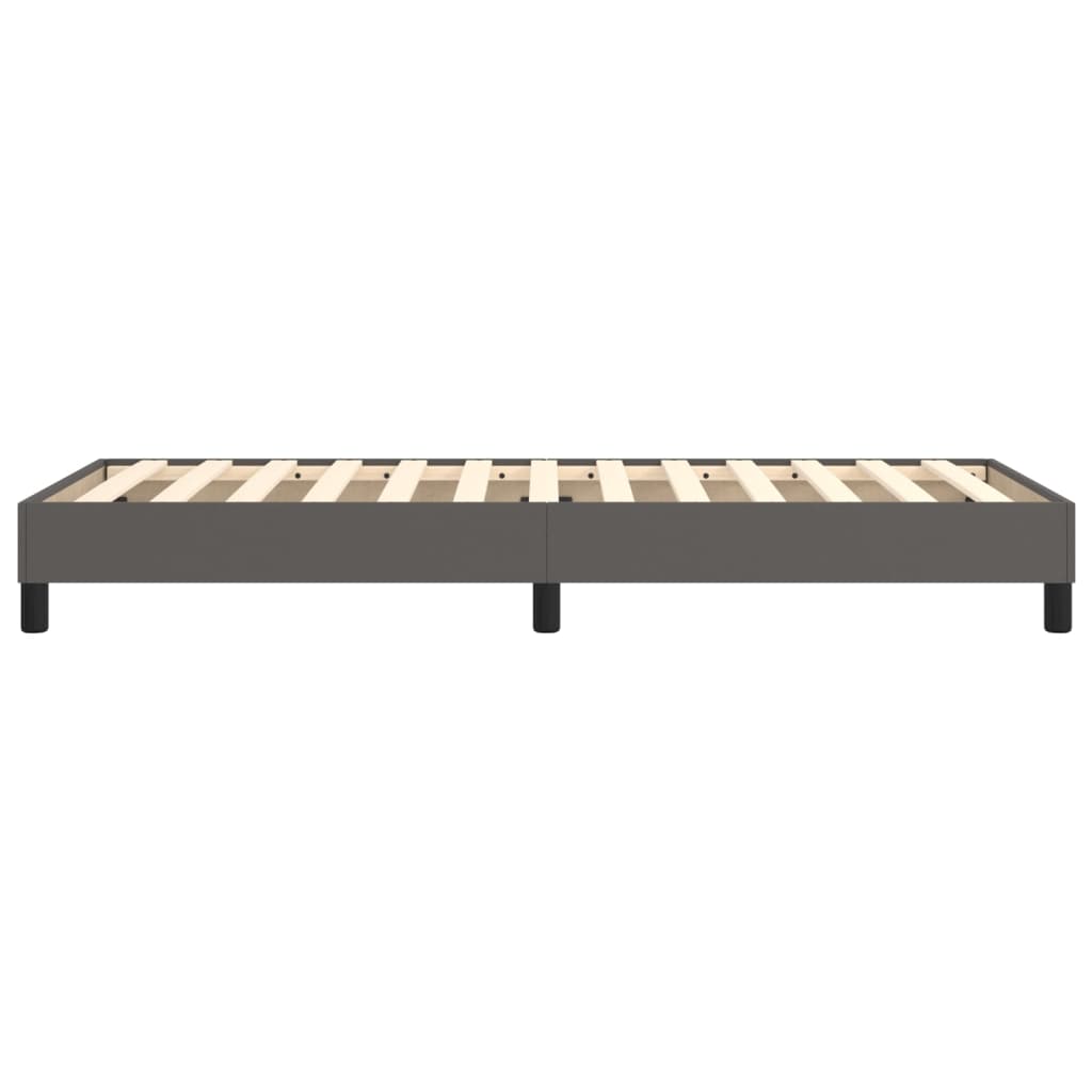 Boxspringbettgestell Grau 90x200 cm Kunstleder