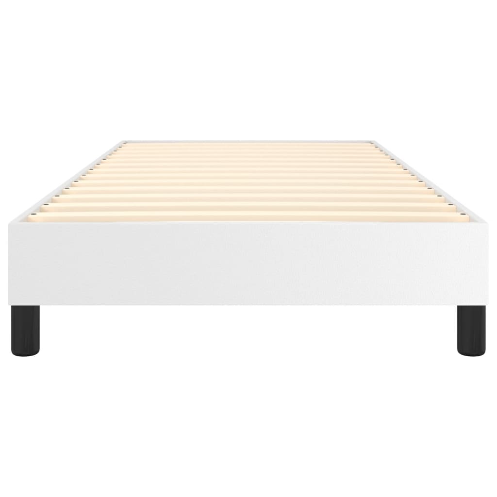 Boxspringbettgestell Weiß 100x200 cm Kunstleder
