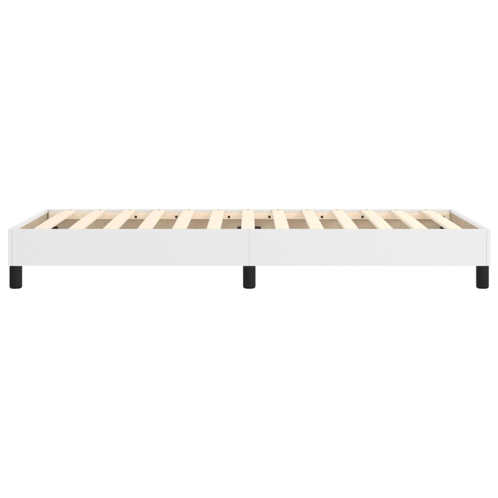 Boxspringbettgestell Weiß 100x200 cm Kunstleder