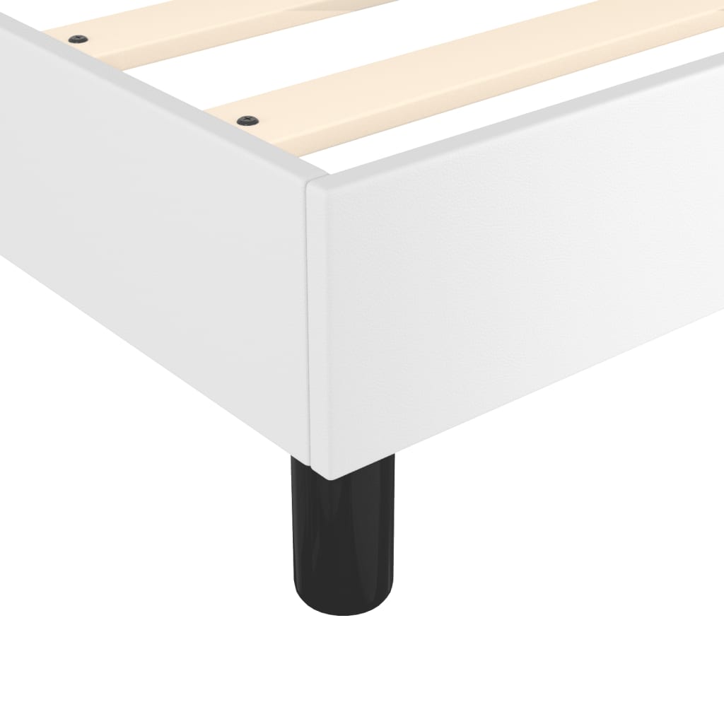 Boxspringbettgestell Weiß 100x200 cm Kunstleder