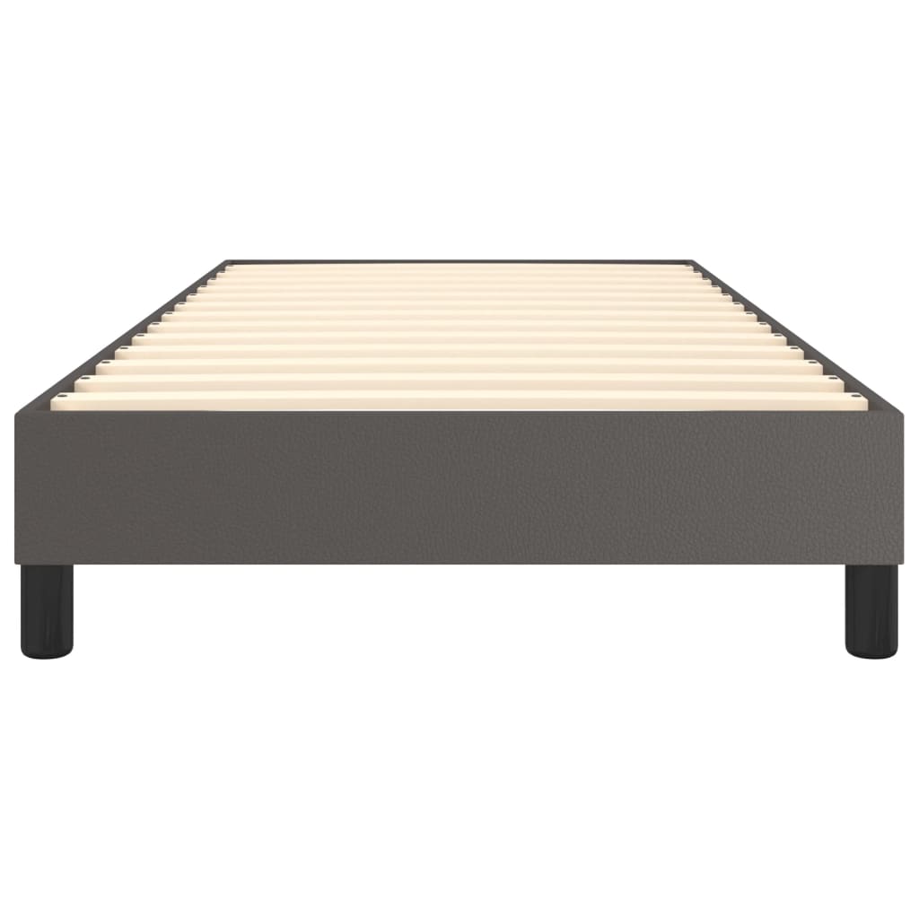 Boxspringbettgestell Grau 100x200 cm Kunstleder