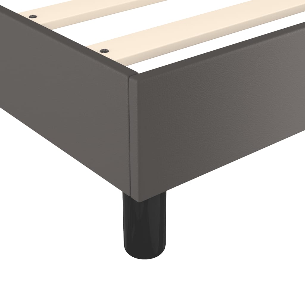 Boxspringbettgestell Grau 100x200 cm Kunstleder