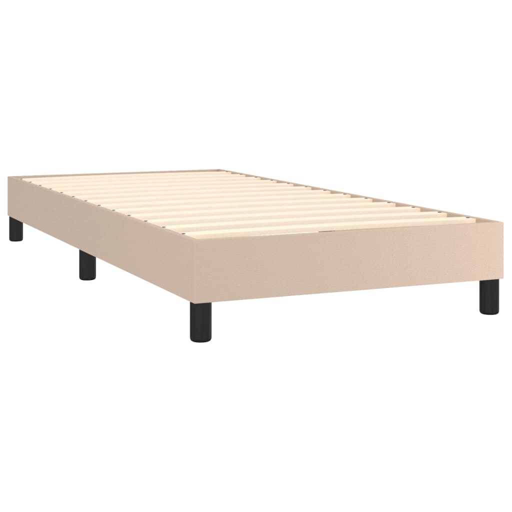 Boxspringbettgestell Cappuccino-Braun 100x200 cm Kunstleder